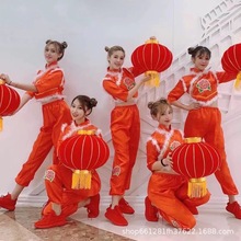 喜庆秧歌服开门红开场舞演出服大红色好运来舞蹈年会表演服套装女