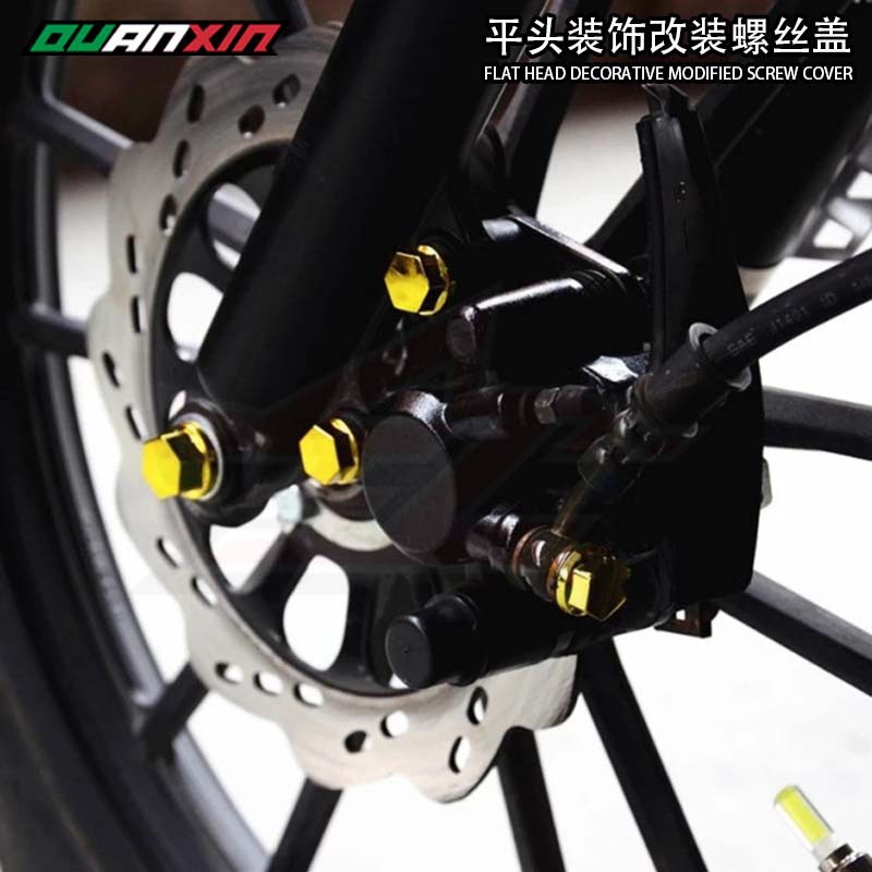 accesorios de modificación de motocicleta cabeza de máquina tapa de tornillo decoración tapa de tornillo motor de scooter tapa de tornillo de cabeza plana