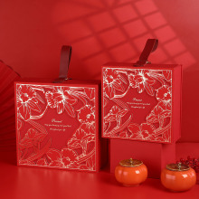 繁花似锦喜糖盒结婚高级感中式婚礼伴手礼盒轻奢喜庆手提糖果盒子