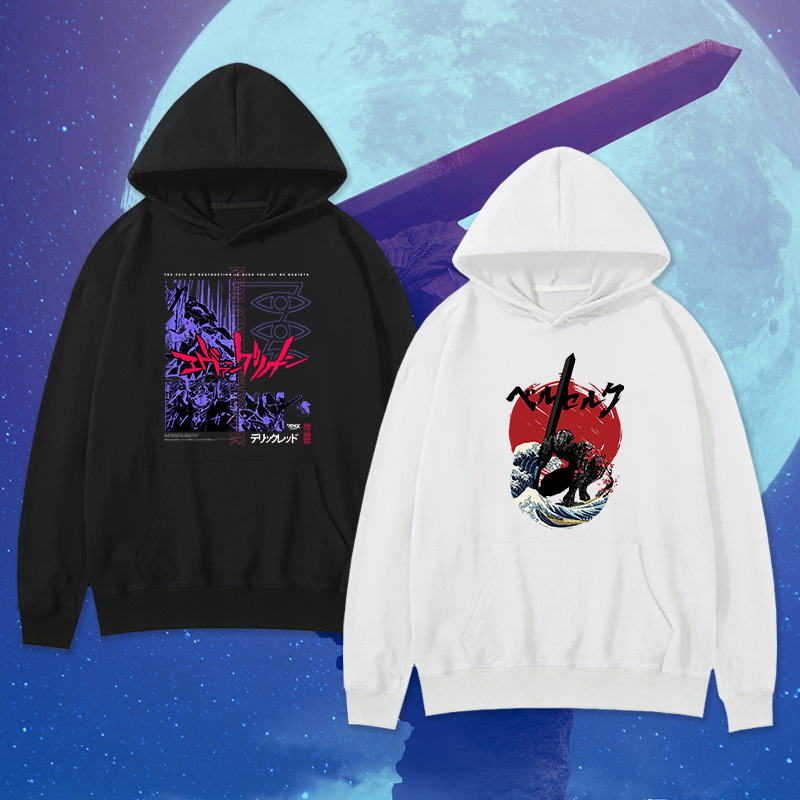 Swordwind Legend Anime Periférico Suéter con capucha Marca Warrior Segunda dimensión Sudadera con capucha suelta casual europea y americana