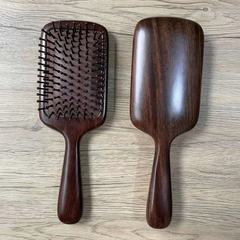厂家批发黑檀木大板气垫梳家用按摩梳天然实木大号气囊梳头皮按摩