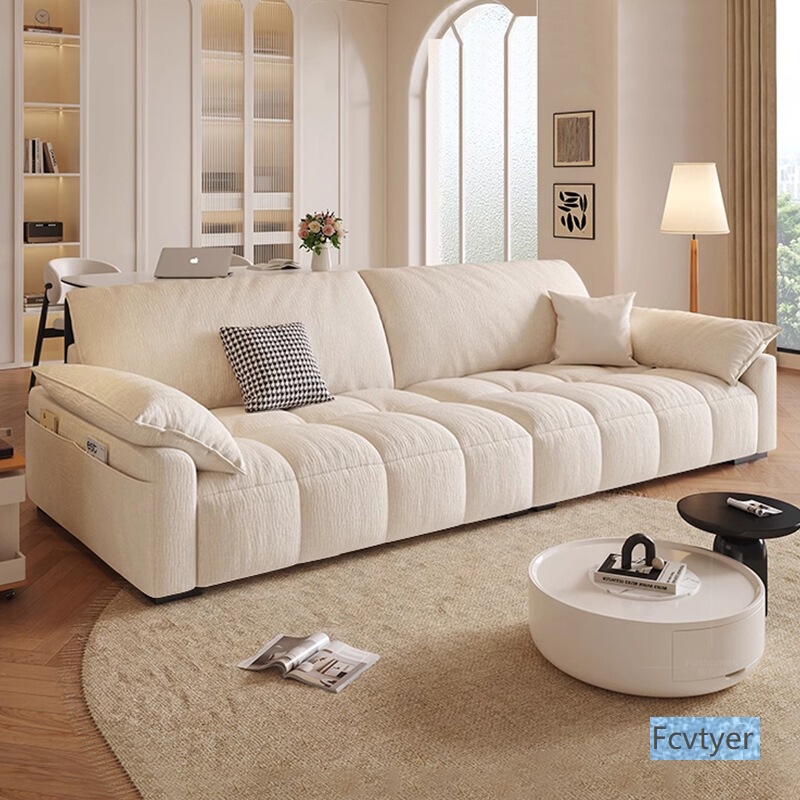 2025 New Model Small Apartment Nordic Style Cotton and Linen Fabric Sofa Floor Sofa for Living Room, Widened for Rental Apartments, Simple and Modern 2025 New Model Small Apartment Nordic Style Cotton and Linen Fabric Sofa Floor Sofa for Living Room, Widened for Rental Apartments, Simple and Modern