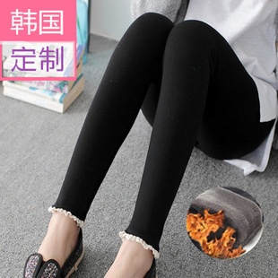 Pregnant Women's Winter Wear Pants Winter Outer Wear Pants Winter fleece-lined Warm Leggings Autumn and Winter Slim-fit Leggings