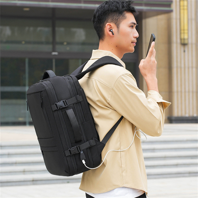 Large-capacity Men's For Business Commuting, High-end Computer Backpack With Printed Logo_voghion.com