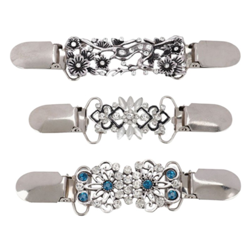 Amazon 3-piece suéter chal clip vintage Sika ciervos cardigan collar clip duckbill clip vestido camisa broche clip