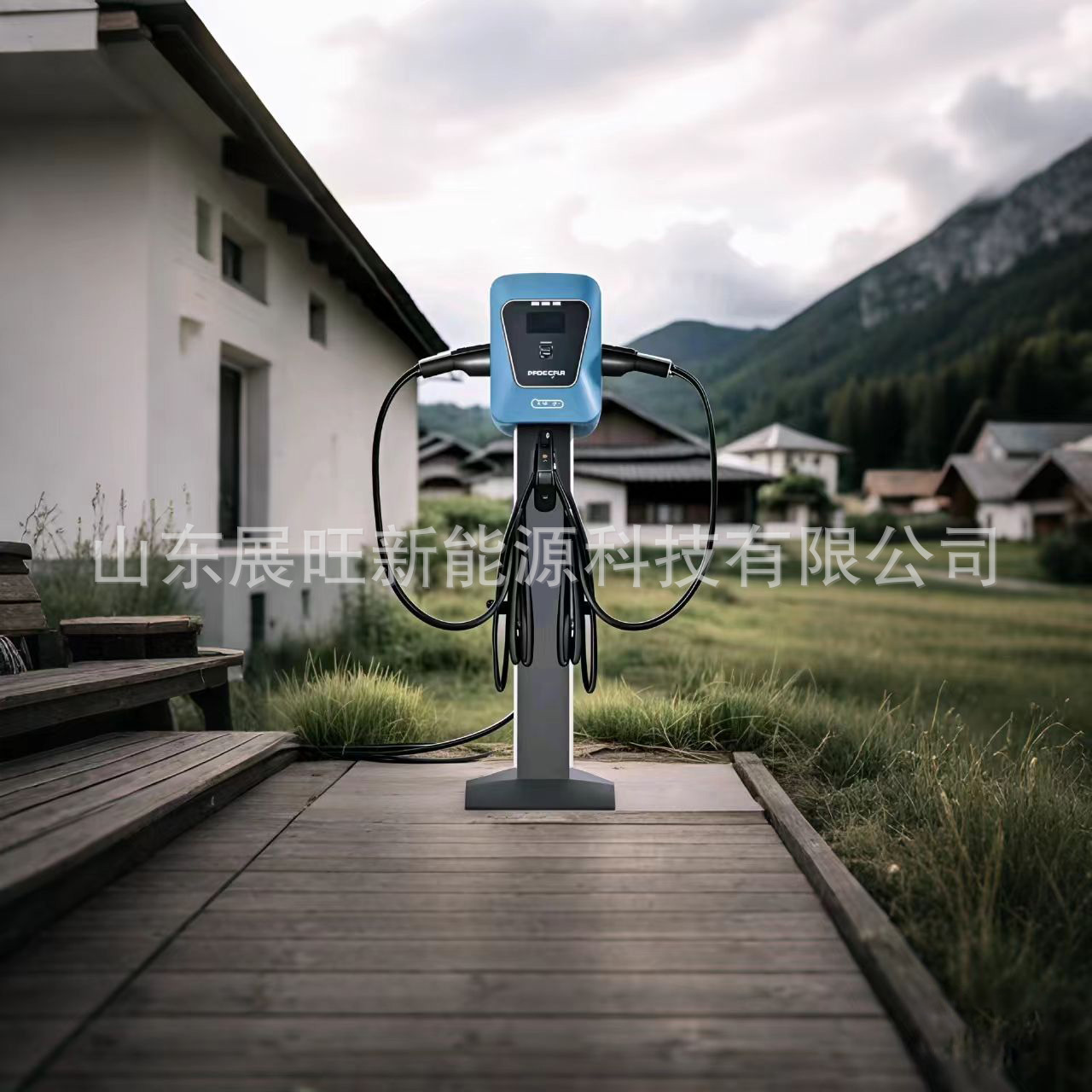 交流双枪充电桩14KW双枪家用商用山东展旺新能源