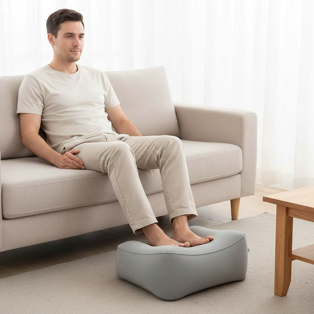 Фабрика оптовая продажа флокированные пвх надувные ножные коврики для дома открытый диван коврик для путешествий подушка для полудня