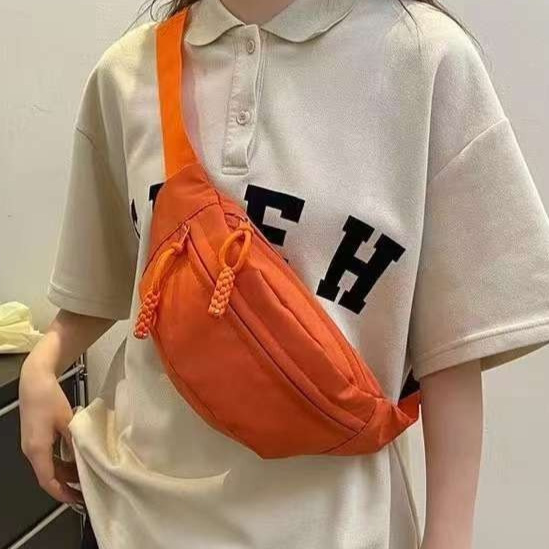简约斜挎包胸包时尚休闲包女2025新款情侣包包运动百搭日系风胸包|undefined