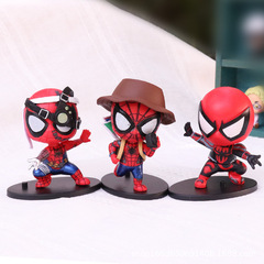 新しいスパイダーマンフィギュアモデル人形クリエイティブ帽子バックパック戦闘損傷バージョン人形デスクトップ装飾装飾品