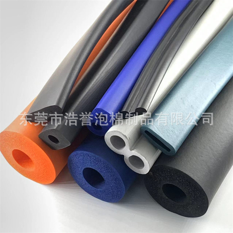 NBR异形发泡管 医疗器械双孔海绵管 户外沙滩椅吊蓝内用编织扁条