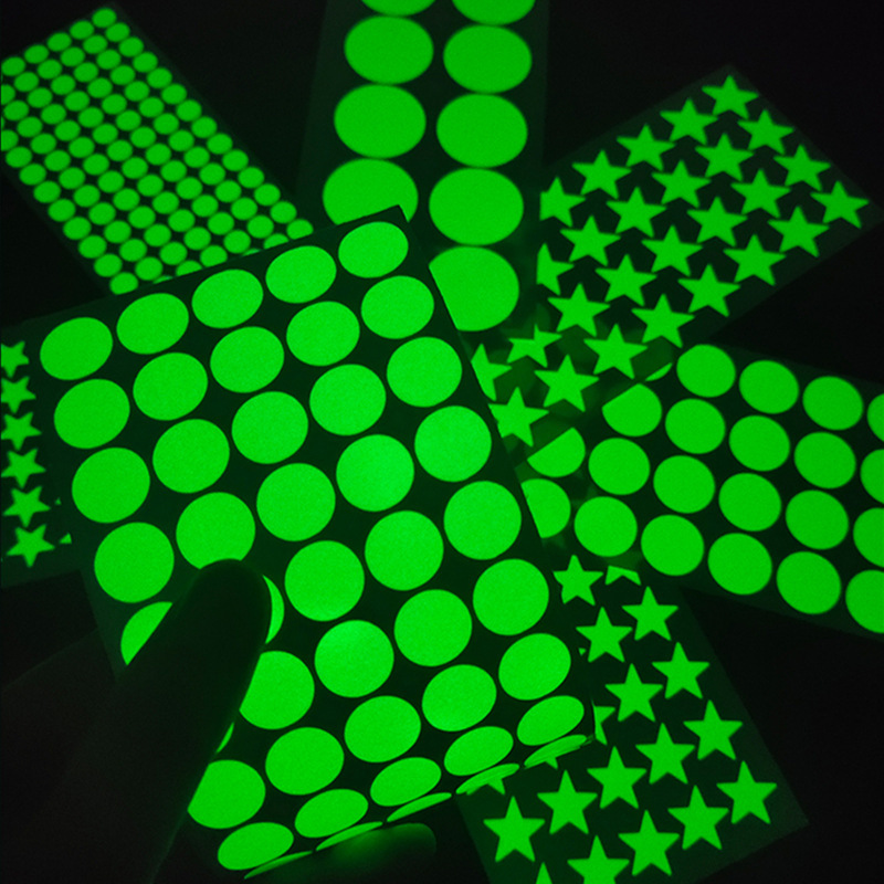 Amazon Cross-Border Carved Luminous Star Dot Fluorescent Stickers Kidsren's Room Bedroom Decoration Luminous Wall Stickers