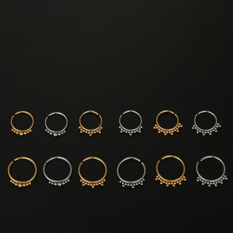 Simple Style Geometric Stainless Steel Plating Nose Ring Nose Pin display picture 4