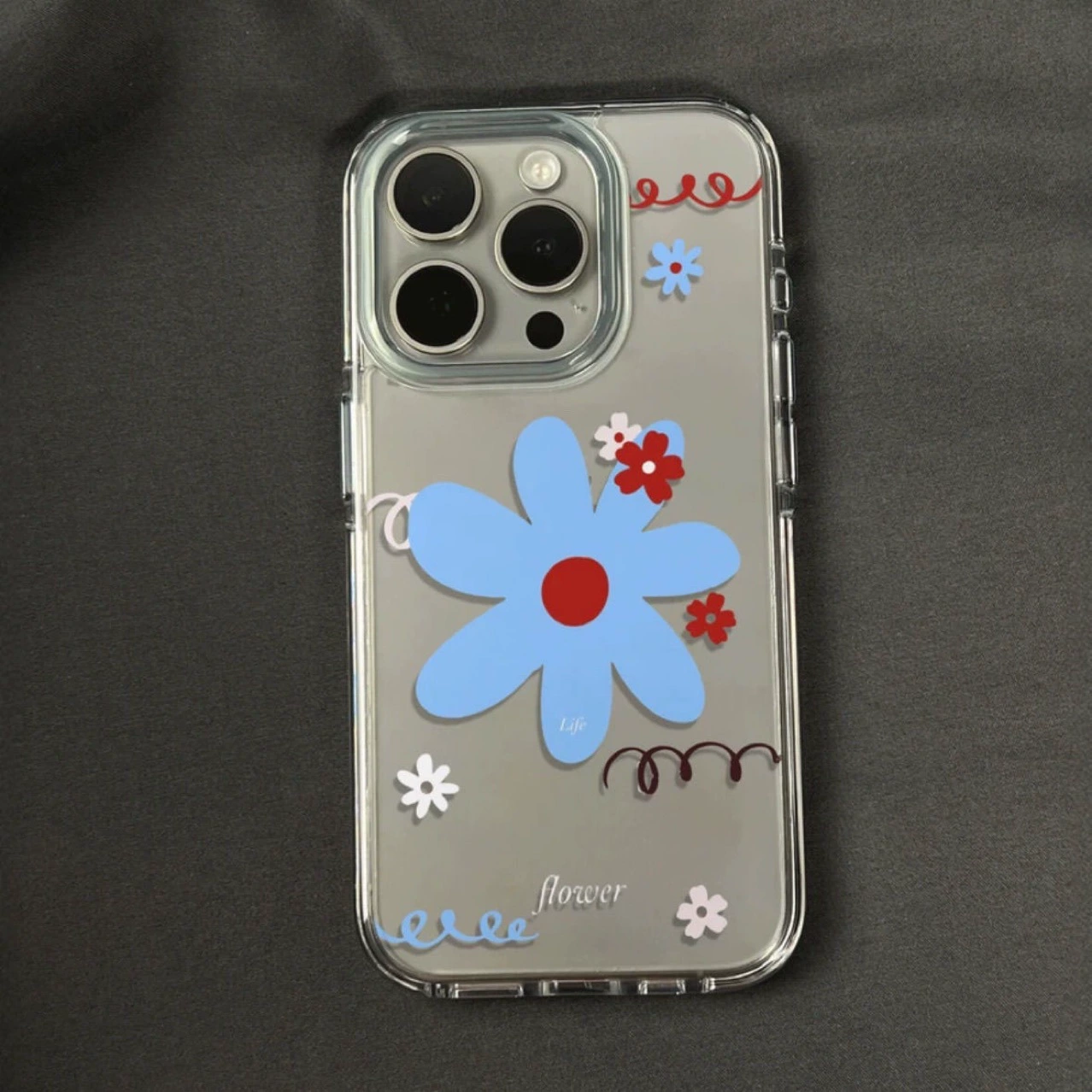 Чехол для телефона с цветочным узором совместимый с Apple, трубка, iPhone 15, iPhone 16 Pro Max