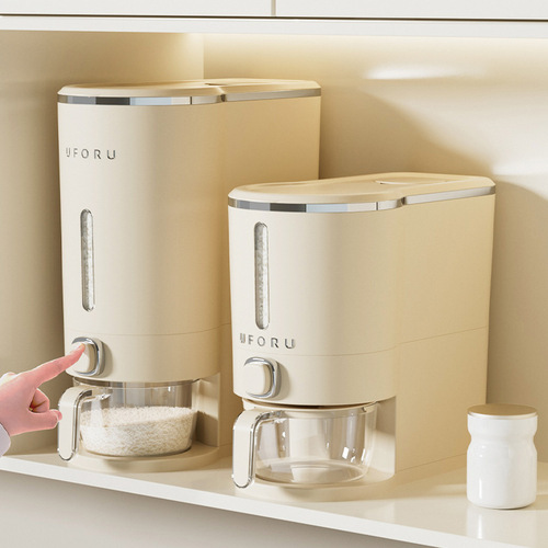 Pressing Rice Bucket Household Food Grade Rice and Grains Storage Box Moisture-proof Anti-insect Sealed Flour Storage Tank Rice Box 