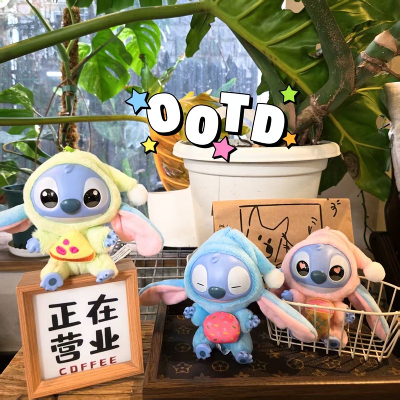 史迪仔玩偶新款史迪奇搪胶脸毛绒公仔盲盒系列周边潮玩摆件可爱|undefined