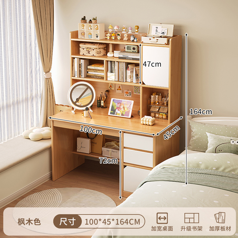 Escritorio dos en uno, escritorio de maquillaje, escritorio de computadora, tocador, dormitorio todo en uno, moderno y simple 2024 nuevo almacenamiento image 35