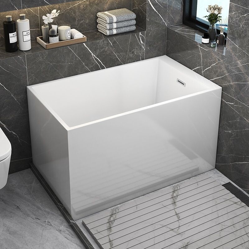 Acrylic deepened one-piece Japanese-style small apartment bathtub, freestanding small bathtub, deep-soaking seat-style mini bathtub Acrylic deepened one-piece Japanese-style small apartment bathtub, freestanding small bathtub, deep-soaking seat-style mini bathtub