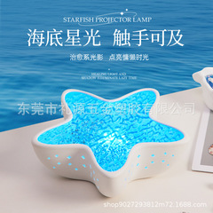跨境海星投影灯水波纹小夜灯卧室海洋蓝光氛围灯浪漫生日礼物贝