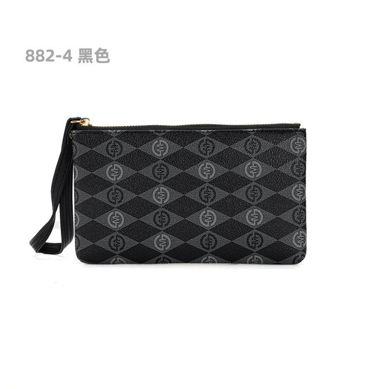 Europa y América retro viejo patrón embrague larga cartera de las mujeres 2023 nueva cartera multifuncional bolso del teléfono móvil