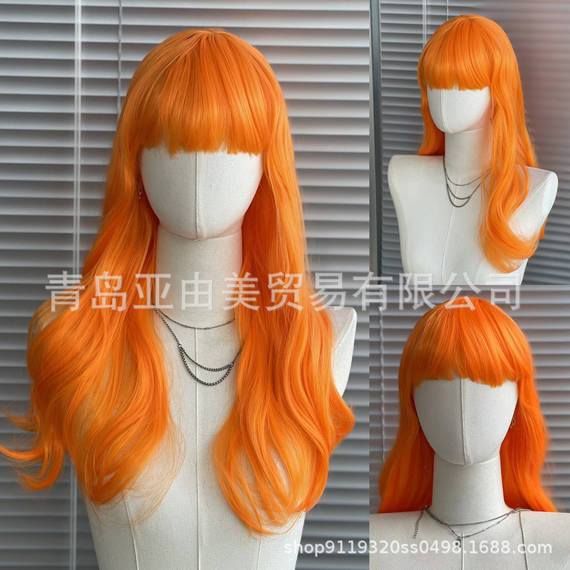 Halloween Cosplay Character Wig for Women, Daphne Wig with Bangs, Cosplay Wig for Women, Factory Wholesale in Stock Halloween Cosplay Character Wig for Women, Daphne Wig with Bangs, Cosplay Wig for Women, Factory Wholesale in Stock