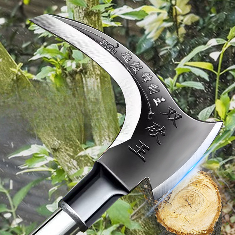 镰刀割草刀砍割两用双砍王连刀割草专用刀廉刀农用工具大全砍献学