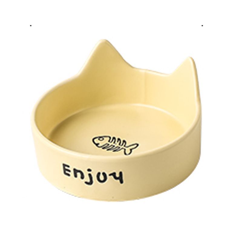 Tazón para gatos Tazón para comida para gatos de cerámica Tazón para mascotas Tazón para beber Tazón para alimentos Tazón para gatos todo en uno Tazón para gatos Tazón para perros No es fácil volcar el cuello