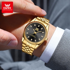 OPK品牌手錶一件代發廠家批發跨境熱銷夜光防水石英表男士手錶男
