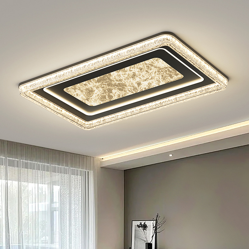 [Selección estricta] lujo ligero de alto nivel sentimental minimalista de alto grado de la atmósfera principal lámpara de techo rectangular lámpara de casa