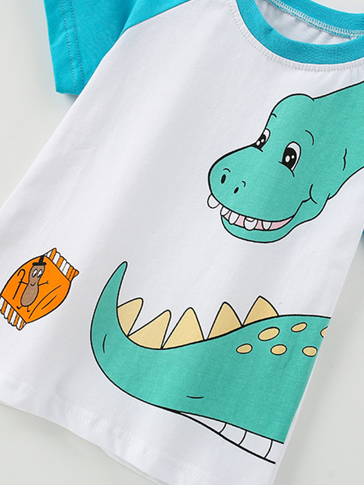 Camiseta de manga corta para niños malwee transfronteriza, ropa de verano para niños pequeños y medianos, transpirable y absorbente de sudor, cuello redondo, top para niños, nuevo estilo de verano