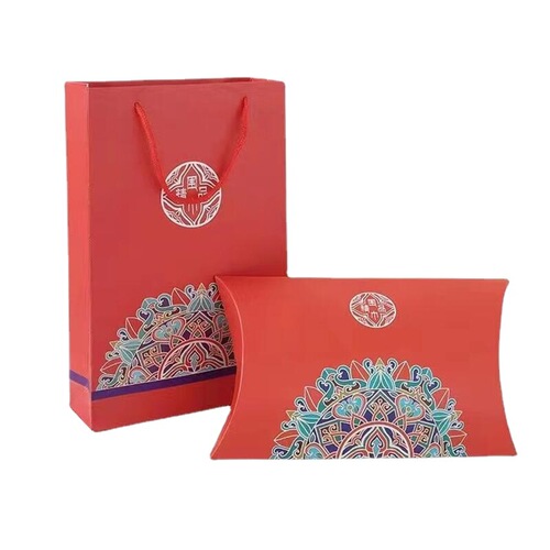 Scarf Gift Box Set, Red Scarf, Silk Scarf Gift Box, Annual Meeting Gift Box, Empty Box, Goodie Bag, Ethnic Style Handbag