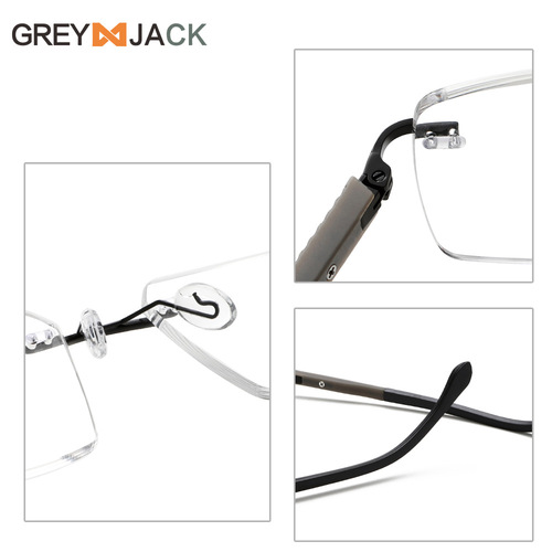 新款男士无框眼镜架商务眼镜框眼睛架近视眼镜框平光镜批发