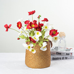 Lifelike Peony Poppy Artificial Flowers, Western Chrysanthemums, Silk Flowers—Wholesale Bouquets for Wedding & Event Hall Decorations