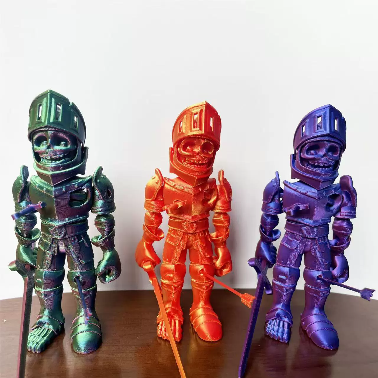 Трансграничные хиты продаж, 3D-печатные игрушки-украшения в виде черепа зомби-воина, полностью подвижная модель, украшения, игрушки