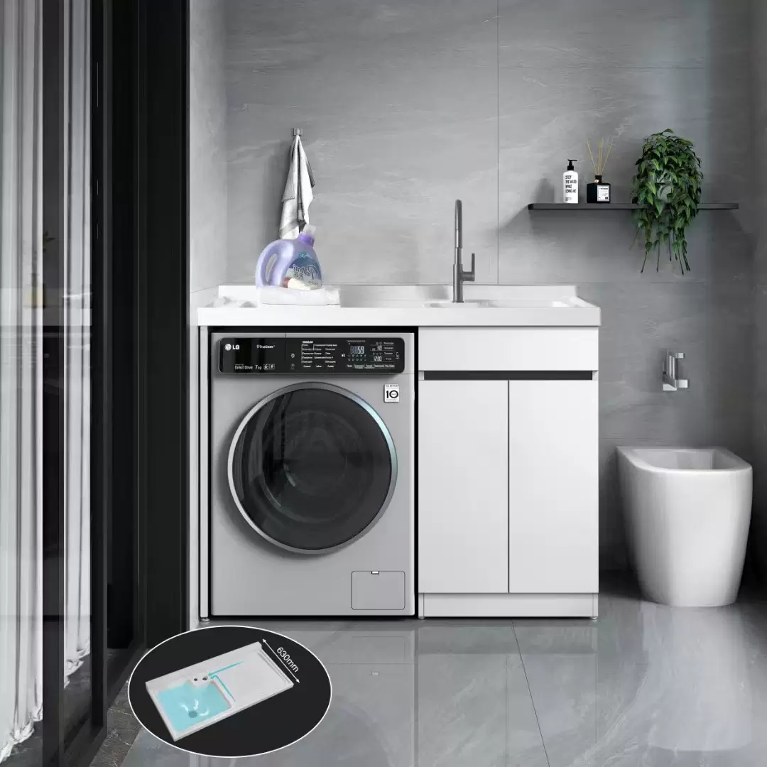 阳台柜洗衣机烘干机组合柜双机叠放套装洗衣机柜伴侣一体柜蜂窝铝