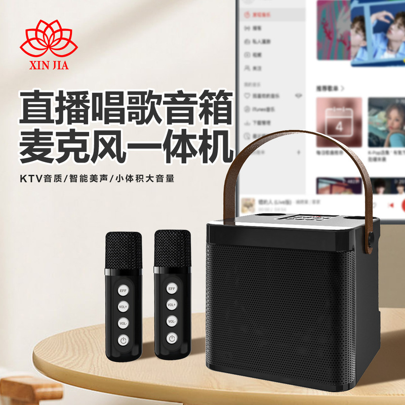 YS203k歌bluetoothスピーカー無線マイク歌重サブウーファ家庭カラオケ小音響複合機|undefined