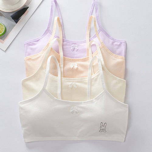 Underwire Bralette for Girls Aged 9-16, Middle School Students, Cotton, Covering Bra to Prevent Exposure
