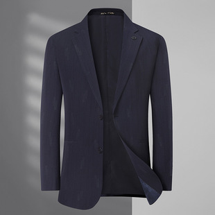 2025 Spring and Autumn New Men's Plus Size Business Suit Jacket Simple Light Luxury Men's Casual Suit
