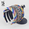 Rainbow headband, zebra, drill, wholesale, European style, diamond encrusted