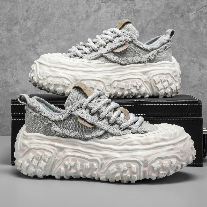 Men's 2025 Summer Hot-Selling Versatile Washed Denim Tire-Soled Thick-Soled Height-Increasing Sports Casual Dad Shoes Men's 2025 Summer Hot-Selling Versatile Washed Denim Tire-Soled Thick-Soled Height-Increasing Sports Casual Dad Shoes