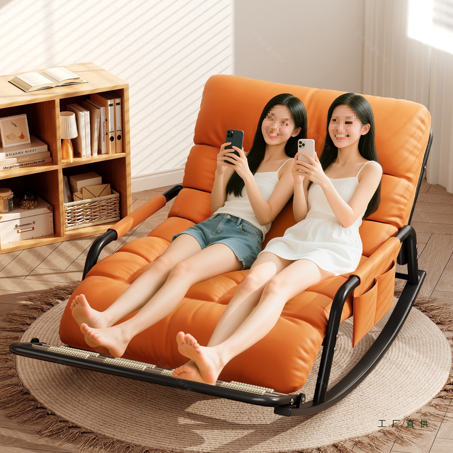 懒人沙发可躺可睡摇摇椅躺椅阳台家用单双人沙发椅客厅休闲靠背椅