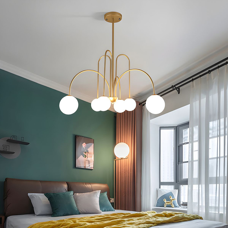 Living Room Chandelier Guangdong Zhongshan Lighting Nordic Simple Modern Magic Bean Restaurant Bedroom Main Light Led Indoor
