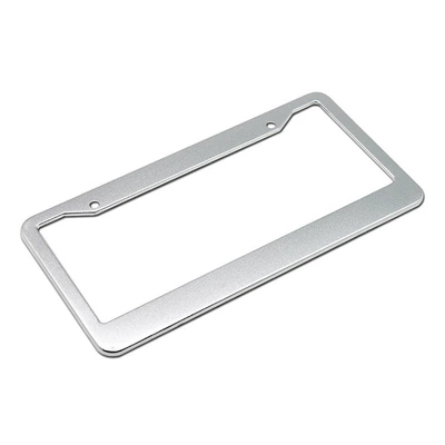 Factory new products directly supplied to the United States aluminum alloy carbon fiber grain license plate frame license plate frame car license plate frame (License plate holder/license plate holder) - silver