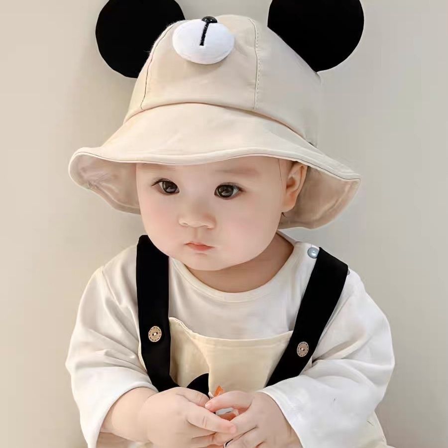 Primavera y otoño sombrero de bebé, sombrero de pescador para niños, sombrero de pescador para niños, sombrero de bañera de protección solar para niños