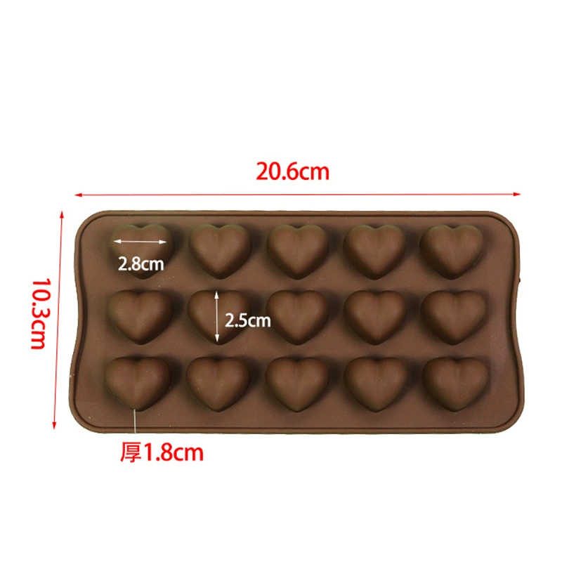 Аcrylic dessert silicone mold heart shaped, Cola