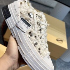高版本带盲文吴建豪同款帆布鞋男女天鹅系列厚底桃木大底乞丐鞋