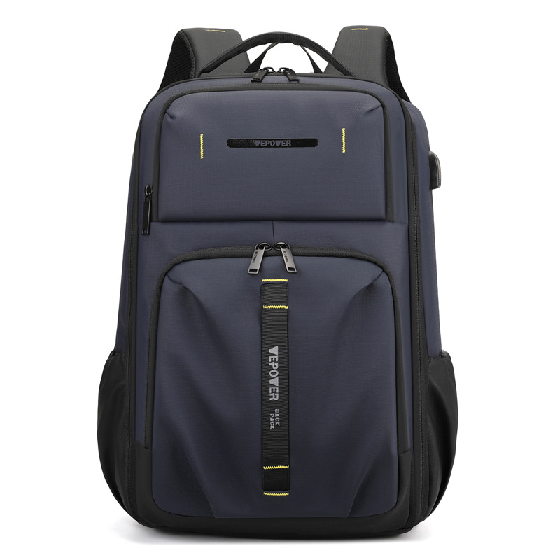 WEPOWER nuevo estilo de moda para hombres mochila de negocios, bolso de cable USB para laptop, mochila ligera