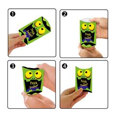 跨境新款鬼節Halloween紙質盒子 亞馬遜萬聖節搞怪派對糖果紙盒