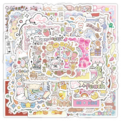 55枚の漫画のかわいいヘッドフレームの漫画のシールはスーツケースの携帯のケースのノートの素材を飾って絵の卸売りを貼ります。