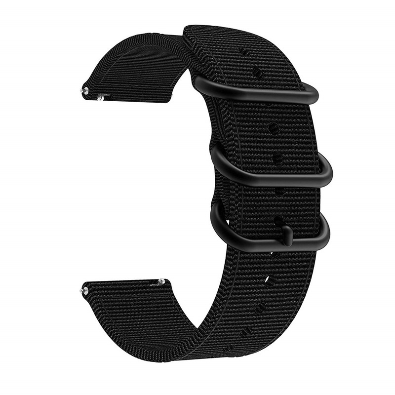 24mm for Songto Suunto 9/9Bro/7/D5 Spartan Nylon Triple Loop Replacement Wristband