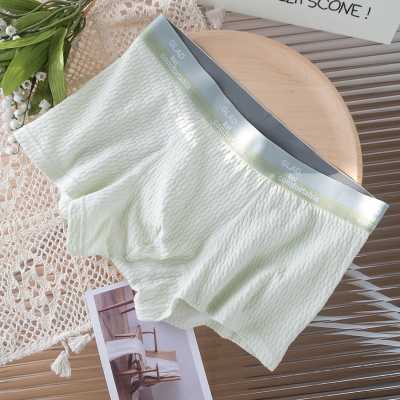 Bebé ropa interior de algodón de verano de los hombres de algodón transpirable entrepierna inferior niños Boxer shorts Mediados de cintura desnuda sensación juventud ropa interior